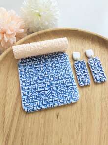 Polymer Clay Texture Rolling Pin, Floral Embossing Polymer Clay Texture Rolling Pin | Embossing Pottery Texture Rolling Pin For Jewelry Making, Similar To Polymer Clay Texture Sheets, Can Be Used With Polymer Clay Cutters, Ideal For DIY Crafts, Art Design And Jewelry Making - Polymer Clay Texture Roller - View 9