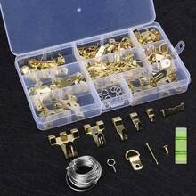 190pcs Picture Hanging Nails, Reinforced Size Wall Trim Nails For Hanging Picture Framing Kits Hanging Hardware Tools Hooks Claw Drywall Nails(1pc)