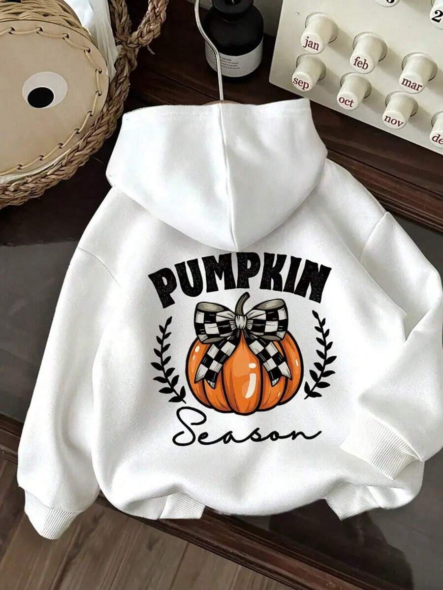 MEN's Pink Pumpkin & Checkered Print Hooded Sweatshirt - Fall Winter Warm Pullover With Drawstring Hood, Soft Pink Sweater For Halloween, Thanksgiving, Pumpkin Patch Outfits,Fall Hoodies,Men's Fall Clothes,Street Wear,Halloween,Mens Hoodies,Y2k Clothes,Jesus Hoodie,Thanksgiving Day,Nightmare Before Christmas,Christmas - White - View 1