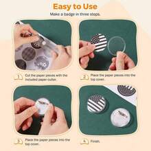 5/10/15/30pcs-DIY Badges Kit Button,Pins Clear Acrylic Design,Transparent Button Pins,Clamshell Button Pin Badges, Campus Name Display Frame, Photo Buttons For Crafts Supplies, Festivals Decorate Craft Supplies,Mini Clothing Crafts Transparent Pin, DIY Photo Button Make Your Own Button, Button Making Supplies - Multicolor - View 11
