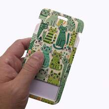 CX Lovely Kitten Manga Card Holder Badge Holder ID Card Lanyards Cell Phone Rope Key Lanyard Neck Straps Keychain Cats01 Christmas Gift