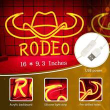 Cowboy Neon Signs Western Cowboy Neon Sign Longhorn Neon Signs LED Bull Skull Neon Signs Texas Neon Lights Bedroom Home Office Bar Game Room Man Cave Wall Decor Gift 16 * 9.3 In - 牛仔 - 查看 2
