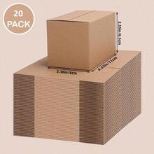 20 scatole di cartone, dimensione grande 33x21.5x19 cm, dimensione piccola 28x16.5x15 cm, scatole di spedizione in carta kraft ondulata, scatole per confezioni regalo a sorpresa, per uso personale e per piccole imprese, colore marrone - Castano - Visualizzare 10