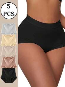 5条装纯色塑身内裤 - 彩色 - 查看 10