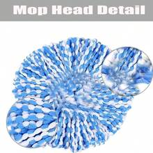 Spin Mop Replacement System - 4 Microfiber Mop Heads, 58-Inch Adjustable Handle And Triangle Mop Base For Spin Mop Buckets (2-Tank Compatible) - Xanh lam (Hệ thống 2 bình) - Xem 4