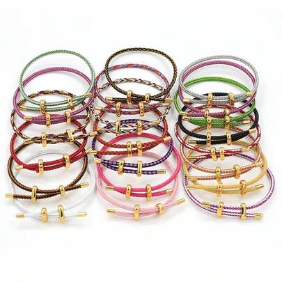 1 Stück beliebte Wahl, verstellbares 18K vergoldetes Edelstahl-Kabel-Armband - wasserdicht & schweißfest, perfekt für legere Kleidung, Alltagsschmuck im Vintage-Stil mit sicherem Verschluss