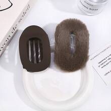 3pcs/6pcs Autumn/Winter Plush Flat & Round Hair Clips Set For Women, Daily Hairstyle Clips With Teeth, Non-Slip Duck Clip, Bendable Arc Design, Vintage Sweet Simple Niche Hair Accessories