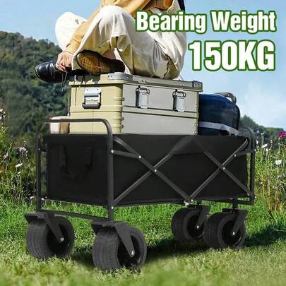 Carro de almacenamiento de oficina multifuncional plegable de 1 pieza: marco de metal resistente, 4 ruedas todoterreno, mango ergonómico y diseño plegable, adecuado para transportar en la oficina (libros, documentos, etc.), diseño plegable, estructura resistente