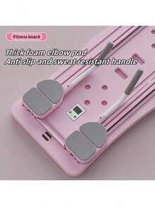 5-in-1 faltbare Pilates-Platte - tragbarer Multifunktions-Widerstandstrainer mit Widerstandsbändern und Griffen, Lila. Ideal für Rumpfkraft, Muskelformung und Beweglichkeitstraining