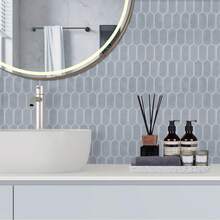 1 pieza/10 piezas Pegatinas de azulejos cerámicos hexagonales modernos para cocina, láminas de azulejos de mosaico autoadhesivas, vinilos de azulejos impermeables para cocina y baño, diseño geométrico minimalista