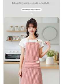 Tablier rayé, tablier de taille mode et respirant pour la cuisine, le restaurant