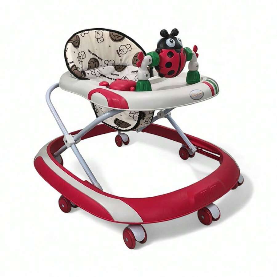 Semi-Luxury Baby Walker, Musical Ladybug, Model 190c - Pink - View 1