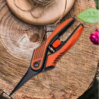 1 件橙色修枝剪，修剪精准，安全锁，便携，轻巧，刀片锋利，符合人体工程学设计，握感舒适，必备家用工具