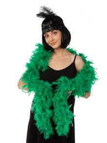 1pc Artificial Feather Boa Great For Women Costume Accessory Party Dancing Dress Up Holiday Christmas Tree Decors Crafting DIY,Christmas Feather Scarf. - A - View 13