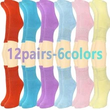 12/6/2Pairs Pairs Diabetes Socks,Cushioned Ankle Socks, Breathable Non-Binding Socks For Men & Women,Soft Ankle Socks, Fat Socks, Thin Breathable Comfortable Socks, - Moisture Wicking, Non-Binding Loose Fit, Breathable Mesh Upper - Machine Washable, Assorted Colors, Unisex Design For Swollen Feet, Cast, And Wide Calf - Perfect For Post-Injury Or Post-Surgery Recover - Multicolor - View 8