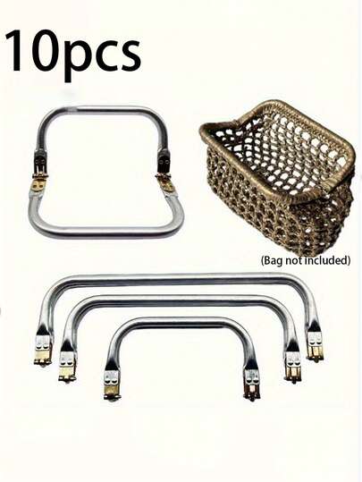 10pcs Pack Wallet Frames Rectangular Lock Frames, Kiss Lock Bag Frame Hardware Replacement Wallet Closure Wallet Making Hardware With Frame Kiss Lock For Wallet Making Sewing Bag Clutch Crafts