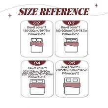 3 件套加厚保暖双面羊毛床上用品套装 - 绿心 + 卡通熊印花图案 | 1 件羽绒被套，2 件枕套，不含被子或枕头 | 舒适温暖透气，冬季必备床上用品 - 愛心LOVE - 查看 3