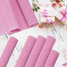Crepe Paper Streamers 2 Rolls, 10 X 98Inch Crepe Paper Sheets Colourful Paper Flower Wrapping Paper Crafts Birthday Wedding Holiday Party Decorations (Champagne) - Hồng đậm - Xem 3