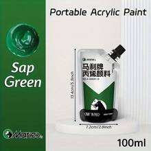 Marie's Acrylic Paint (100ml/3.38oz), Assorted Colors, Water-Proof, Portable Art Pigments For DIY Craft, Graffiti, Drawing, Painting, Canvas, Rock, Wood, Wall And Ceramic, Professional Rich Pigments For Adults & Artists - Single Piece - View 53