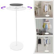 GDAE10 Rotierbarer Kleiderhalter mit offener Struktur und großem Stauraum für die Aufhängung und Ausstellung von mehr Kleidung 55 1-Zoll-Höhe für lange Jacken Premium-Bodenhalter für Kleidung Handtücher und Schale