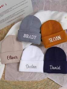 Personalized Embroidered Beanie Winter Hat | Beanies For Women | Unisex Beanie Hat | Custom Logo/Text Hats | Winter Beanies Warm Hats