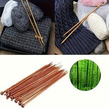 36pcs Bamboo Knitting Needle Set With Ergonomic Grip Handles, 13.7" Single Point Needles In Sizes US 2-10 (2.0-10.0mm), Ideal For Beginners And Adults, Perfect For Sweaters, Socks, Shawls And Scarves - 彩色 - 查看 4