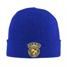 2025 NEW Residents Game Evils Stars Logo RPD Badge Knitted Hat Women Men Beanies Autumn Winter Acrylic Raccoon Dep  Warm Melon Cap - màu đen - Xem 10