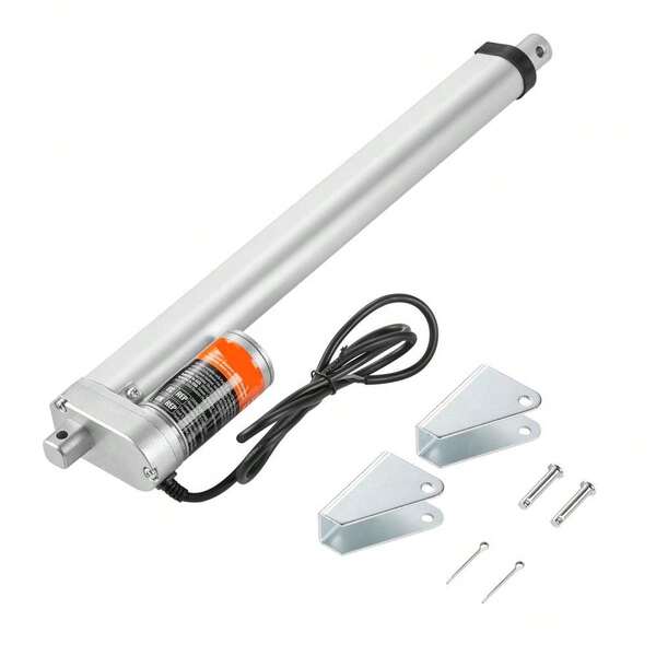 12V Linear Actuator 12 Inch, High Load 330lbs/1500N, 0.19"/S Motion Actuator With Mounting Bracket, Durable IP54 Rated For Outdoor Use, Perfect For Automation And Robotics Applications