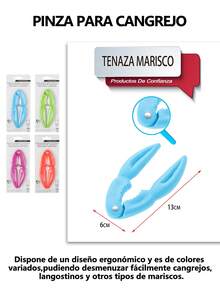 La pinza para pinzas de cangrejo TENAZA MARISCO permite pelar con eficacia y eficiencia las cáscaras duras y las pinzas de diversos cangrejos, eliminando así la molestia de pelarlos a mano. Además, es muy fácil de limpiar. Gracias a su durabilidad y resistencia, - Morado - Ver 2