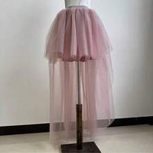 Women's Colorful Stylish Asymmetrical Tulle Skirt, Europe And America Design, Sexy Hem, Suitable For Daily Wear And Stage Performance - Multicolor - View 16