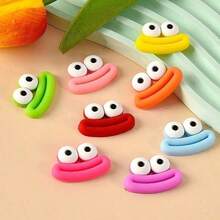 1 pezzo Adesivi divertenti a forma di bocca di salsiccia in silicone morbido, adesivi decorativi (con colla di supporto), adatti per fai-da-te su custodie per telefono, accessori per capelli, lacci di scarpe, gioielli e artigianato, Natale