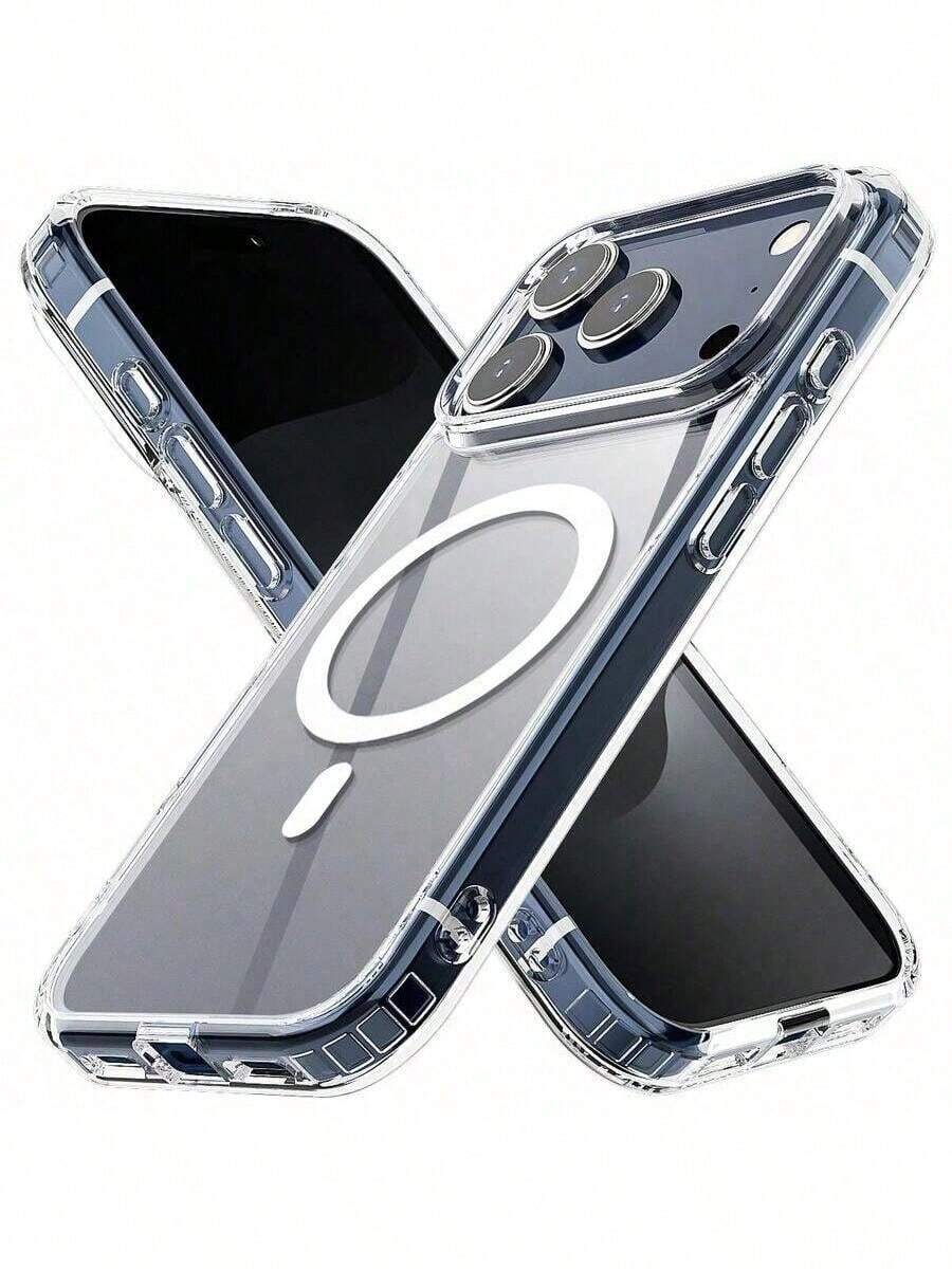 Magnetic Clear Case For I Phone 17 Pro Max (6.9"), I Phone 17 Pro(6.3inch) Case  I-Phone 17 Air(6.6inch)/I Phone 17 Case Compatible With MagSafe, Military-Grade Protection, Rugged Shockproof Bumper Anti-Yellowing Transparent Slim Protctive Cover - 清除 - 查看 1