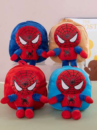  Marvel Spider-Man Plush Schoolbag Small Schoolbag Cartoon Cute Shoulder Bag