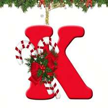 زخارف حرفية من الألف إلى الياء لتزيين شجرة عيد الميلاد - علامات شخصية معلقة للأبجدية الإنجليزية لصنع زخارف DIY