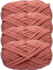 4pcs/400g High Quality Polyester Crochet And Knitting Yarn, 100G/Pc, 30m/Pc Length - Ideal For DIY Projects, T-Shirts, Slippers And Baskets, Fabric Strips Handmade Weaving DIY Bags, Toys, Shoes, Carpets, Organizer Basket Liners - Multicolor - View 16