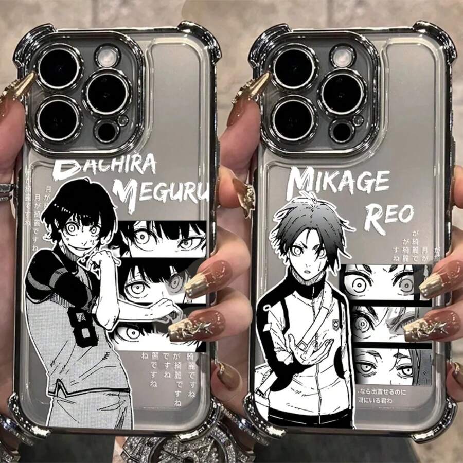 Cool B-Blue L-Lock Anime Flat Phone Case For IPhone 16e 16 15 14 13 12 11 Pro Max X XR XSMax 7 8 6 Plus Anti-Fall Airbag - DDW-249hkx340a3 - Xem 1