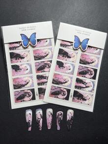 2packs Luxury Designer Original Design Japanese Style Sailor Style Moon Full Nail Sticker L-089