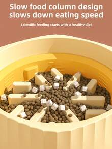 1 szt. (losowy kolor) przenośna miska na karmę dla zwierząt domowych, wielofunkcyjna miska dla psów/kotów, spowalniająca jedzenie i zapobiegająca zadławieniu, do karmienia i pojenia