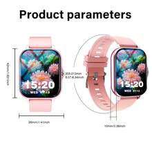 MixtataDi Smart Watch,Multifunctional Sports Smartwatch, Wireless Calls/Wireless Music, Message Notification,Customizable Watch Faces, Multiple Sports Modes, Compatible With Android,Unisexo - 粉色 - 查看 2