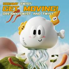 Wind-Up Dancing Cloud Toy, Mesmerizing Mini Dancing Cloud, White & Black Creative Wind-Up Cloud Toy That Can Twist & Slide, Twisting Cloud Wind-Up Toy, Children's Wind-Up Toy, Creative Stress Relief Intelligent Toy For Kids, Perfect Gift, Party Interactive Game, Birthday Gift, Holiday Gift