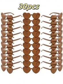 5pcs/Set Women's Heart Shaped Fashion Fashion Glasses, Casual, Elegant, Made Of PC (Polycarbonate), Suitable For Beach, Holiday And Daily Life, Multi-Color For Summer Beach Vacation,Outdoor,Travel