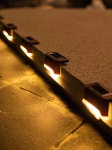 Solar Powered LED Lights, Solar Deck Lights Outdoor Solar Step Lights, Suitable For Stairs, Landscape Lighting, Steps, Fences, Yards, Patios, Touch Lights And Pathways, Available In White Light/Warm Light