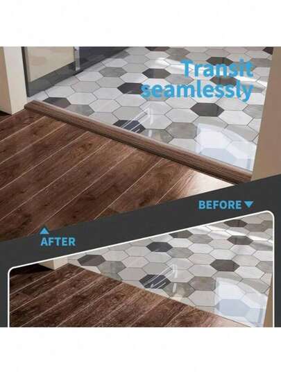 Striscia di transizione per pavimento autoadesiva liscia da 4 cm di larghezza, striscia di partizione piatta, striscia di giunzione della soglia, linea di pressione dello spazio sul pavimento, decorazione della striscia del bordo