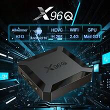 2GB 16GB X96Q Android 10.0 TV Box Allwinner H313 Quad Core 4K 2.4G Wifi Smart Player X96 1GB 8GB Set Top Box - 黑色 - 查看 3