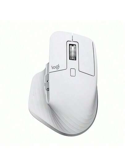 Logitech ماوس بلوتوث لاسلكي MX Master 3S مع تتبع عالي الدقة، تصميم زر فائق الهدوء، عجلة تمرير كهرومغناطيسية للتمرير فائق السرعة، أبيض | مقاس: حجم واحد