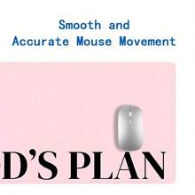 1Pc GOD'S PLAN Mouse Pad Pink Large Desk Mat Office Desk Accessories With Stitched Edge Non-Slip Mousepad Rubber Base Desk Pad 35.4x15.7 Inch For Home Office Gift For Friends Women Back To School