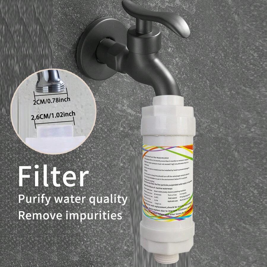 1 pieza Filtro de agua para grifo de cocina blanco, filtro de grifo de cocina doméstico que elimina eficazmente las impurezas para beber directamente y es confiable