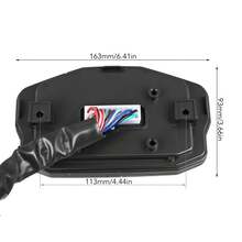 Motorcycle Instrument Cluster Speedometer Tachometer LCD Digital Display Water Temperature Oil Level Meter - Negro - Ver 2