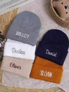 Personalized Embroidered Beanie Winter Hat | Beanies For Women | Unisex Beanie Hat | Custom Logo/Text Hats | Winter Beanies Warm Hats