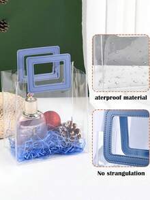 10/5 pièces - Sac cadeau en PVC transparent épaissi, boîte à bonbons de mariage, sac cadeau, sac à lunch, sac cadeau de Noël, sac cadeau de la Saint-Valentin, sac cadeau de mariage, sac cadeau de demoiselle d'honneur, sac de magasin de bijoux, sac cadeau de demoiselle d'honneur, sac d'emballage cadeau, sac de shopping de vêtements, sac à main mignon, sac à main